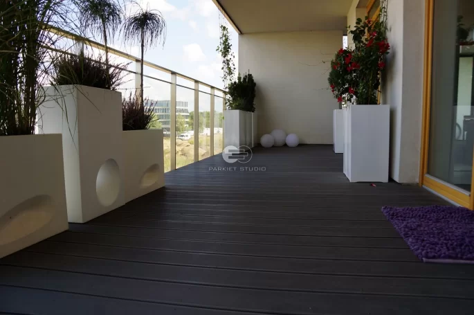Bangkirai Decking - Gray Oil