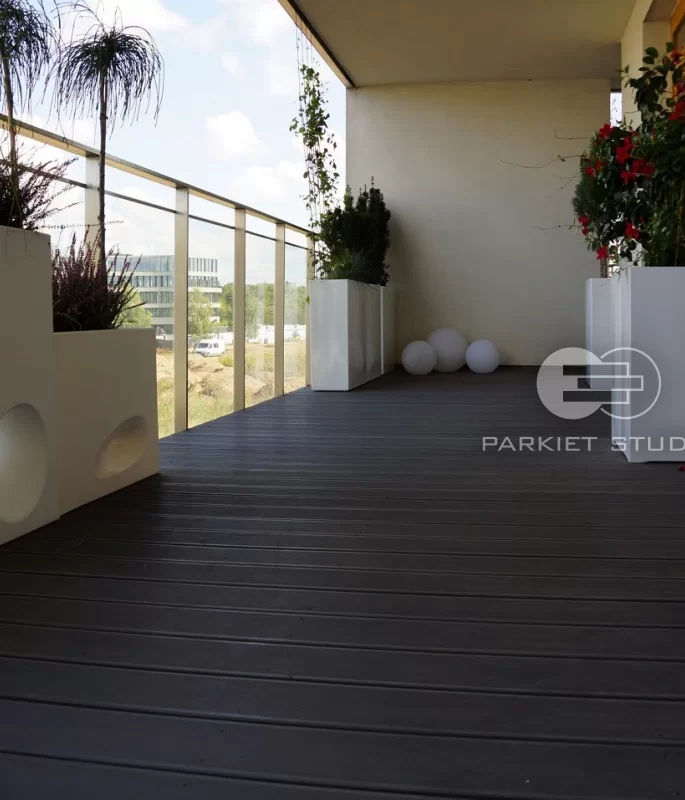 Bangkirai Decking - Gray Oil