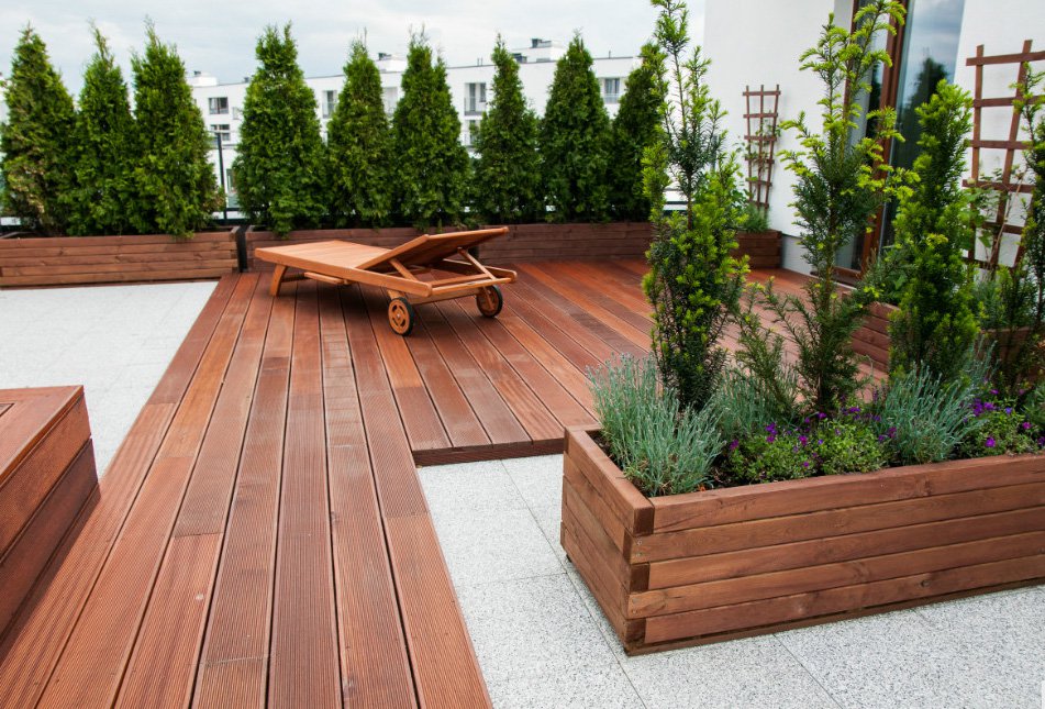 Taras z drewna egzotycznego